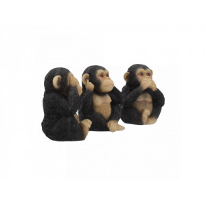 Set 3 statuete Trei cimpanzei intelepti 8 cm