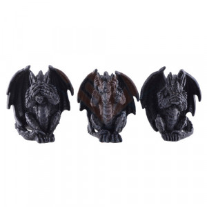 Set statuete Trei dragoni intelepti 8cm