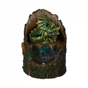 Statueta cu led dragon Arboreal Hatchling - verde 10cm