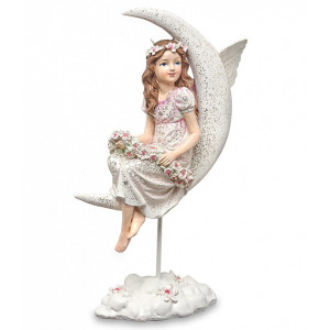 Statueta Flower Fairies - Zana pe luna 17.5cm