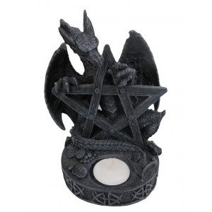 Suport lumanare Dragon cu Pentagrama 18cm