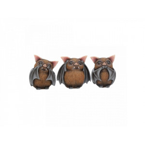 Three Wise Bats 9 cm