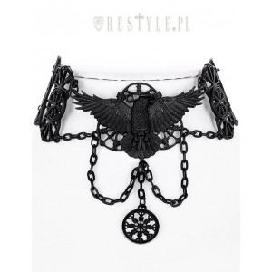 Choker gotic cu insemne vikinge, Corbul