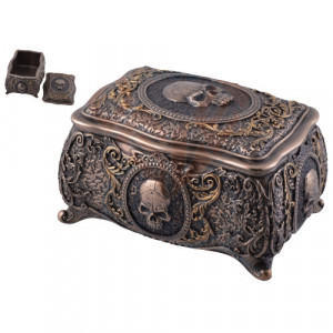 Cutie pentru bijuterii Craniu 14cm