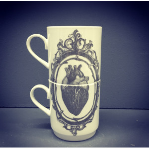 Gothic Heart 2 mugs set