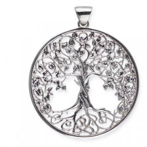 Pandantiv argint placat cu rodiu Copacul vietii cu nod celtic