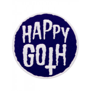 Petic textil decorativ / Patch brodat Happy Goth