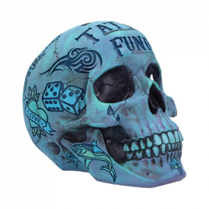 Pusculita craniu Tattoo Fund ( Albastru )
