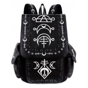Rucsac gotic Runic Moon - alb