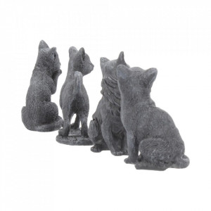 Set patru statuete Pisicutele norocoase 9 cm