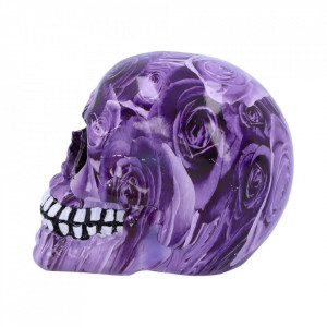 Statueta craniu Purple Romance 11 cm