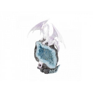 Statueta dragon alb Custodele de gheata 22 cm