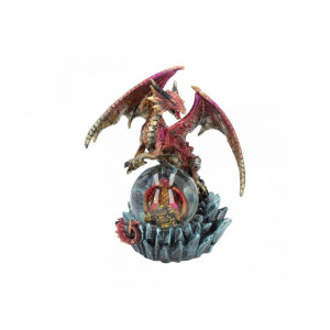 Statueta dragon cu glob Oracolul de Rubin 19 cm