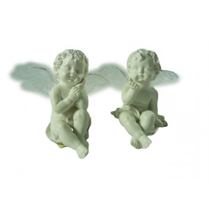 Statueta ingeras cu aripi transparente 9cm