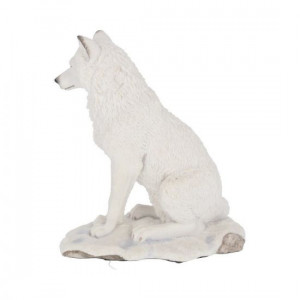 Statuetă lup alb Lupul Naluca 20 cm