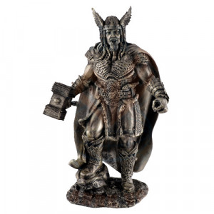 Statueta zeu nordic Thor - Zeul Tunetului 24cm