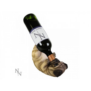 Suport sticle de vin Caine Pug 22 cm