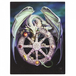 Tablou canvas dragon, Roata Anului 19x25cm - Anne Stokes