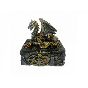 Cutie bijuterii dragon steampunk Secretele mecanice 18.5 cm