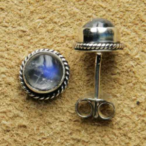 Cercei studs argint Piatra Lunii