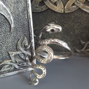 etNox - silver ring "Big Snake"
