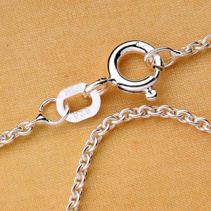Lantisor argint zale rotunde lungime 60 cm grosime 0.8 mm