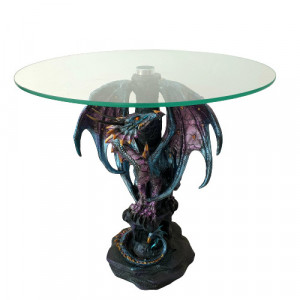 Masuta sticla dragon Gardianul albastru 36 cm