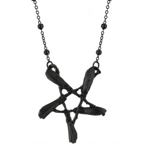 Pandantiv gotic Pentagrama din Maturi - negru
