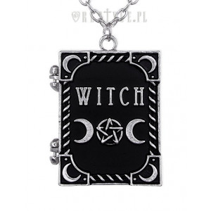 Pandantiv gotic pentru poza, locket, in forma de carte, Witch