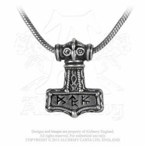 Pandantiv viking Ciocanul lui Thor cu rune