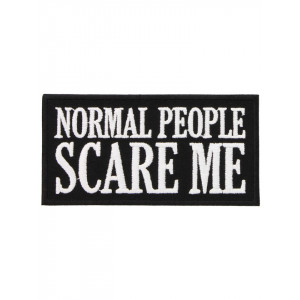 Petic textil decorativ / Patch brodat Normal People Scare Me