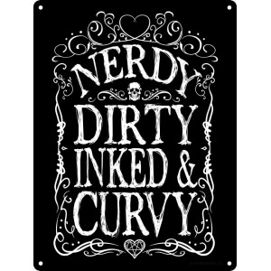 Placuta decorativa metal Nerdy Dirty Inked & Curvy