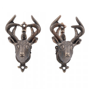 Set 2 suporturi de haine Cerb 11cm
