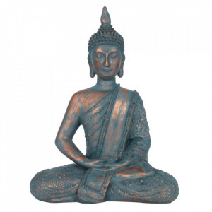 Statueta Buddha 28cm - albastru