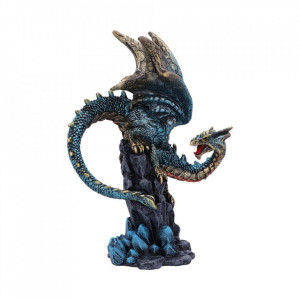 Statueta dragon Hear me Roar (albastru) 14cm