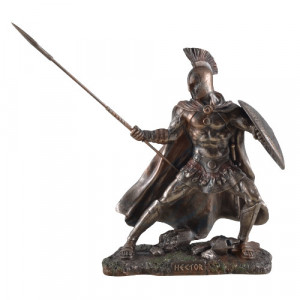 Statueta finisaj bronz Hector - printul troian