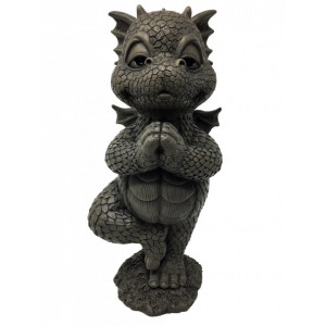 Statueta pentru gradina Dragonel in meditatie 28cm