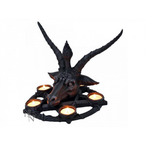 Suport lumanari pentagrama Baphomet 28 cm