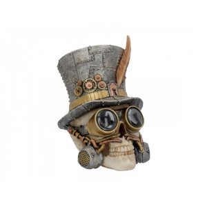 Statueta craniu steampunk Contele Arhibald 20 cm