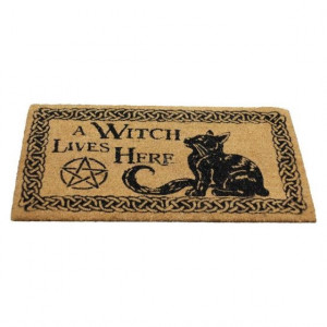 A Witch Lives Here Doormat 45x75cm