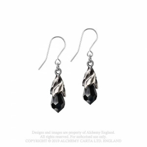 Cercei Lacrima Divina - cristal negru