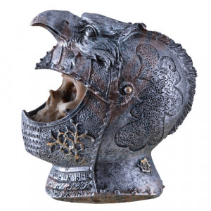 Figurina Craniu de cavaler cu cap de vultur 10cm