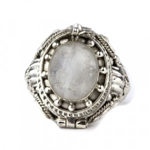 Inel argint Poison Ring cu piatra lunii R166M