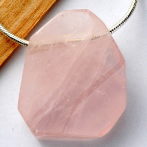 Pandantiv piatra semipretioasa Quartz Roz 25-30 mm