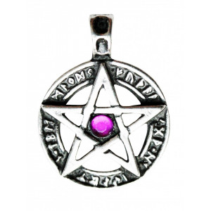 Pandantiv viking Pentagramă cu rune