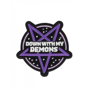Petic textil decorativ / Patch brodat Down With My Demons