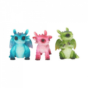 Set 3 statuete Puisori de dragoni 6.5 cm