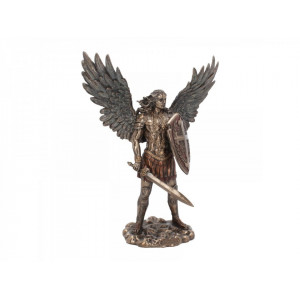 Statueta Arhanghelul Mihail cu Scut si Sabie 36 cm