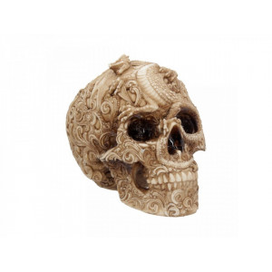 Statueta craniu sculptat cu dragoni Cranial Drakos 19.5cm