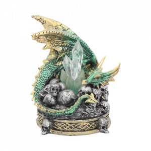 Statueta dragon cu led Cripta cu cristale 11.5 cm